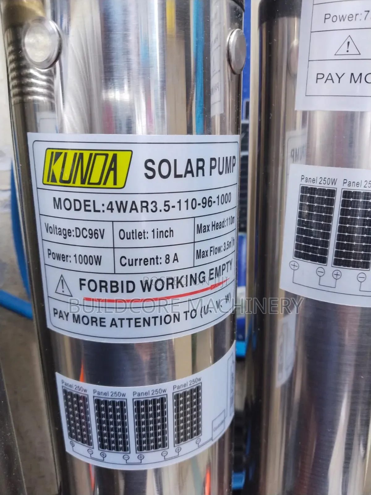 Kunda 1000watts 96v Submersible Water Pump
