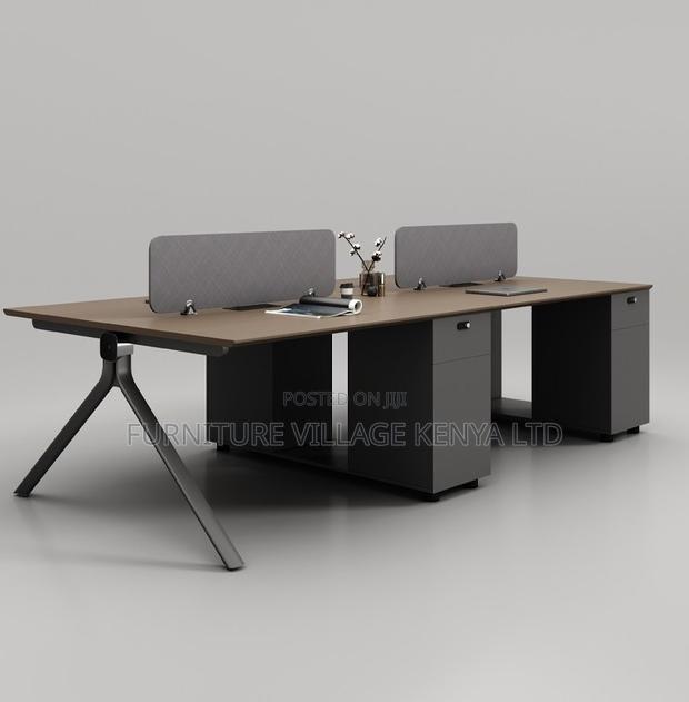 4-Way Collaborative Workstation Desk - thumbnail 4