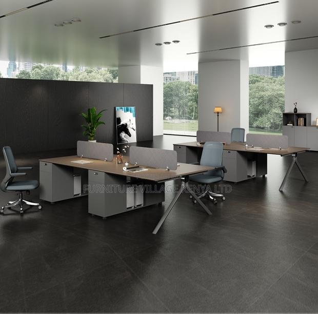 4-Way Collaborative Workstation Desk - thumbnail 6