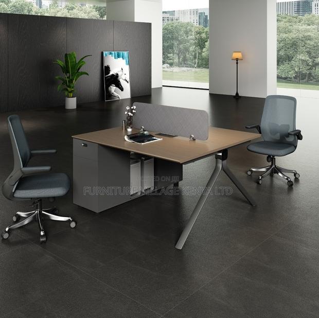 4-Way Collaborative Workstation Desk - thumbnail 3