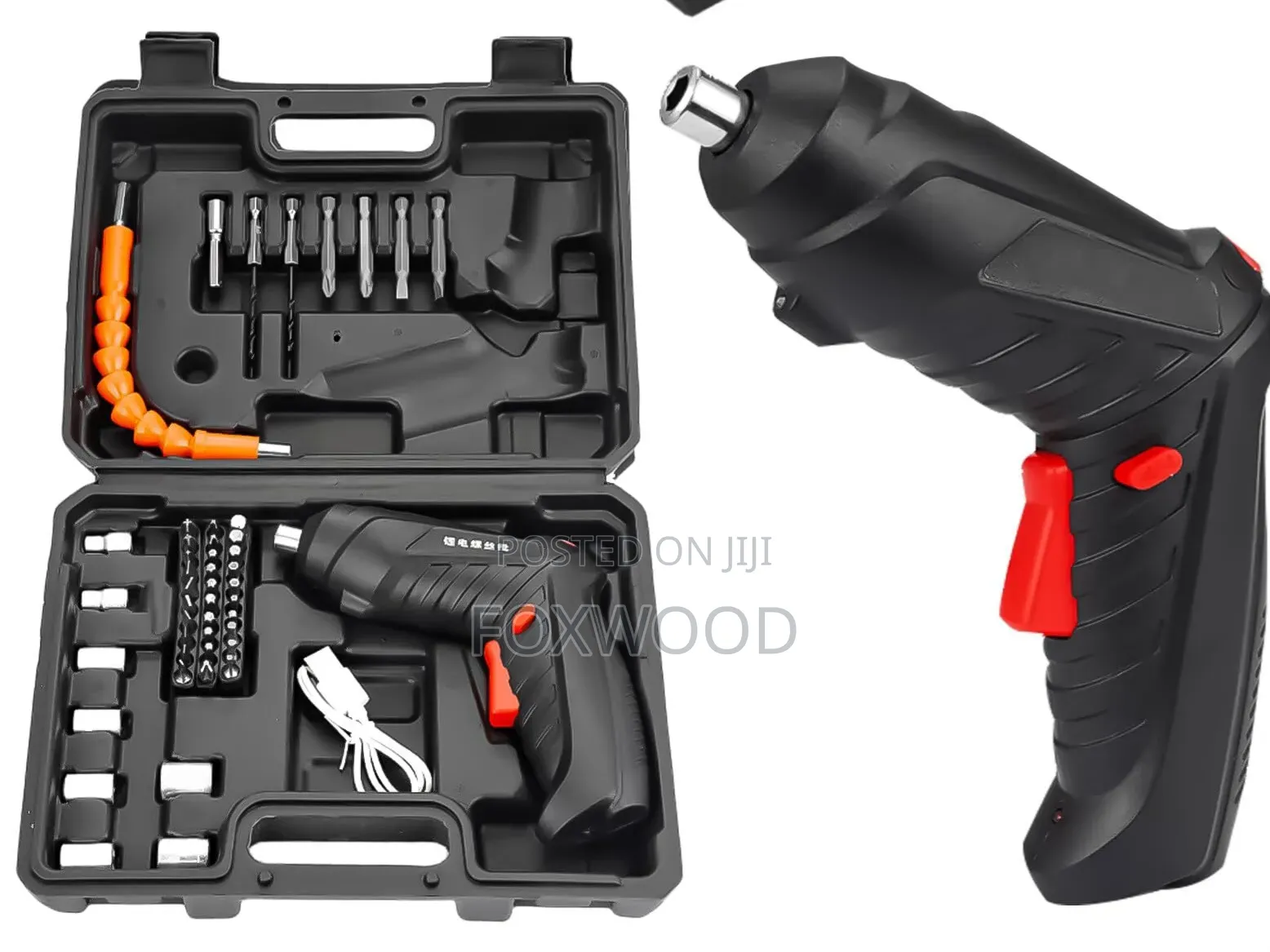 47-piece Cordless Electric Screwdriver Set
