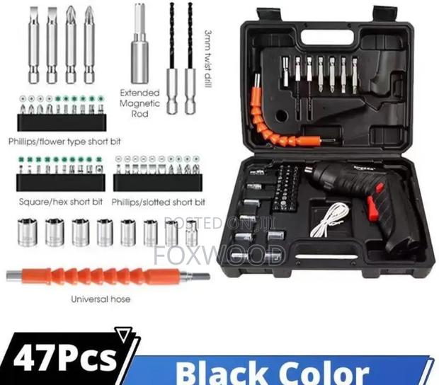 47-piece Cordless Electric Screwdriver Set