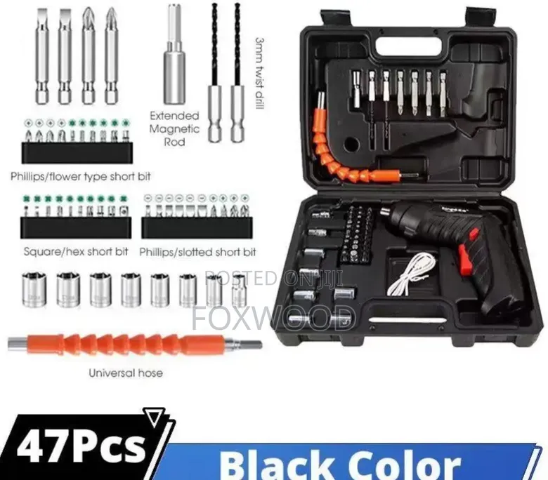 47-piece Cordless Electric Screwdriver Set