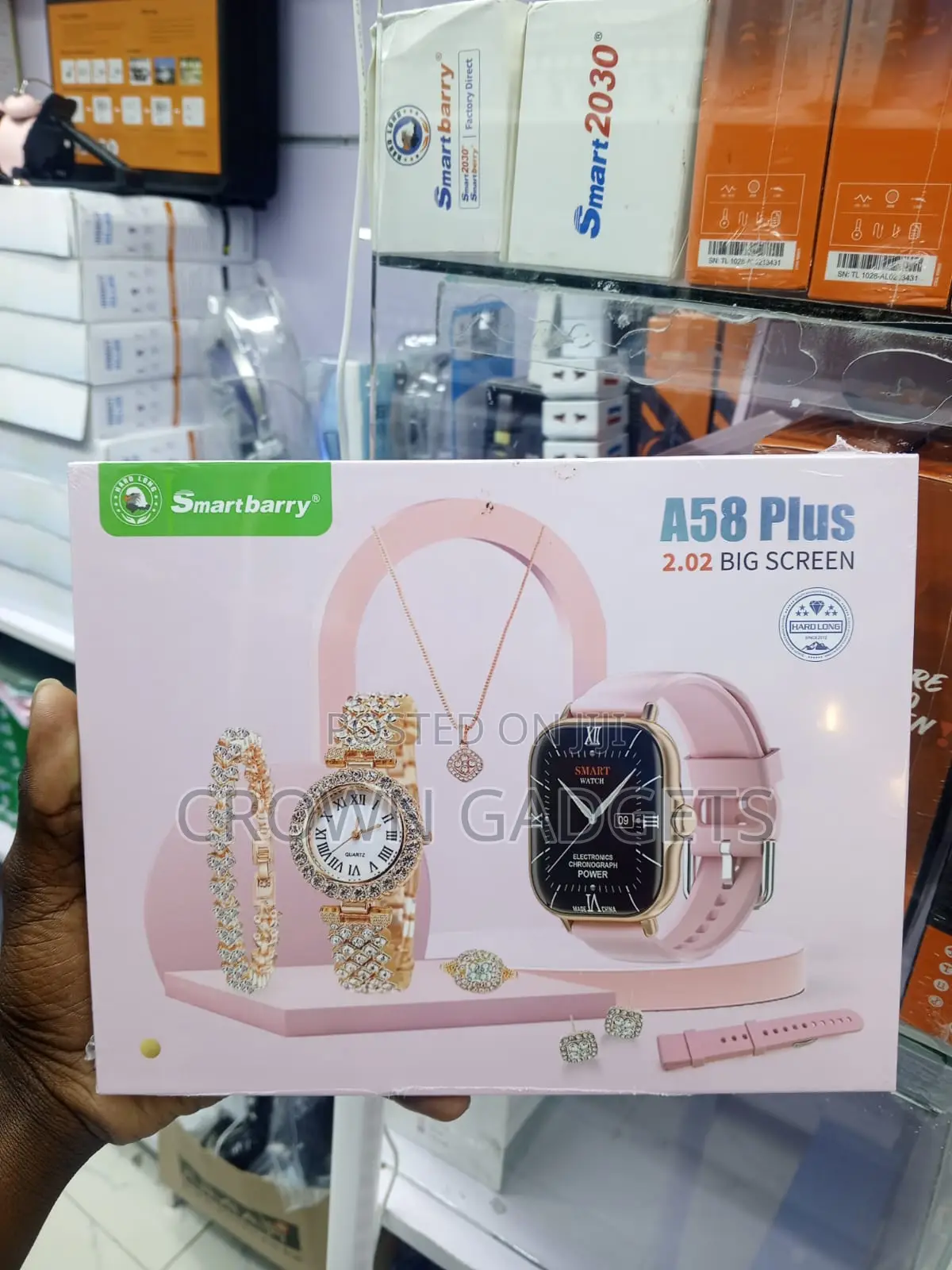 A58 Plus 2.02 Inch Smartwatch With Luxury Jewelry Set