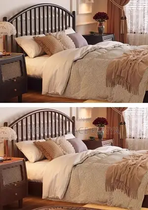 Wooden Bed: Noise-Free Slat Support King Bed