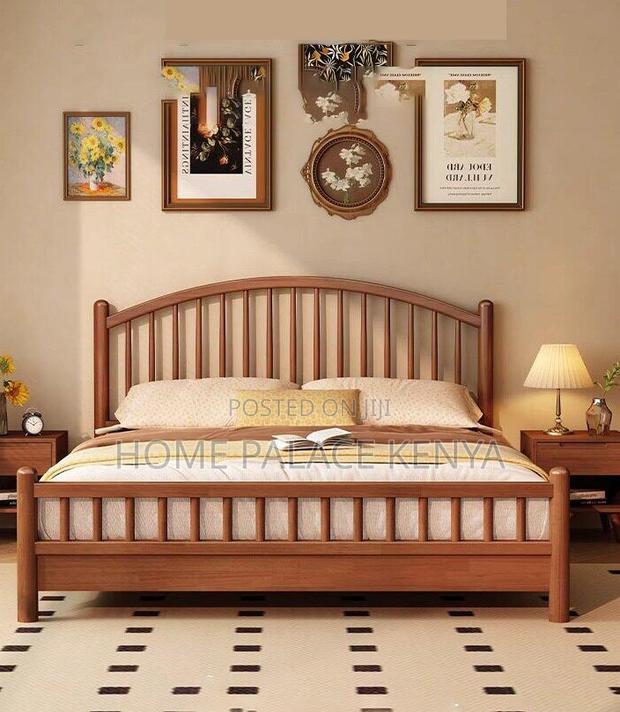 Wooden Bed: Noise-Free Slat Support King Bed - thumbnail 5