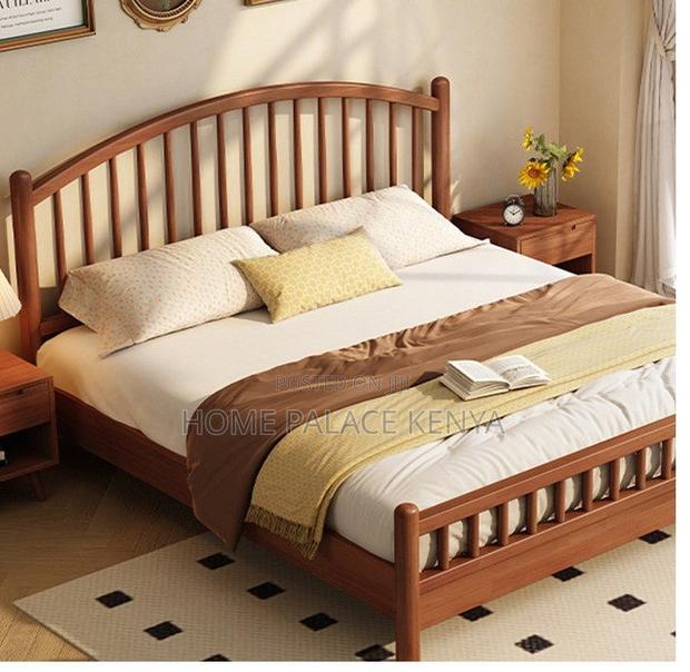 Wooden Bed: Noise-Free Slat Support King Bed - thumbnail 6
