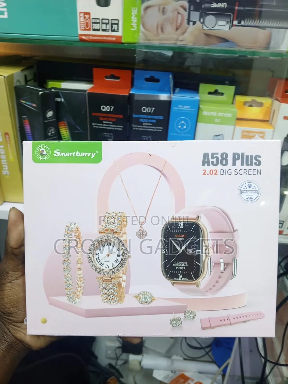 A58 Plus Women's Smartwatch 8 in 1 Luxury Gift Set