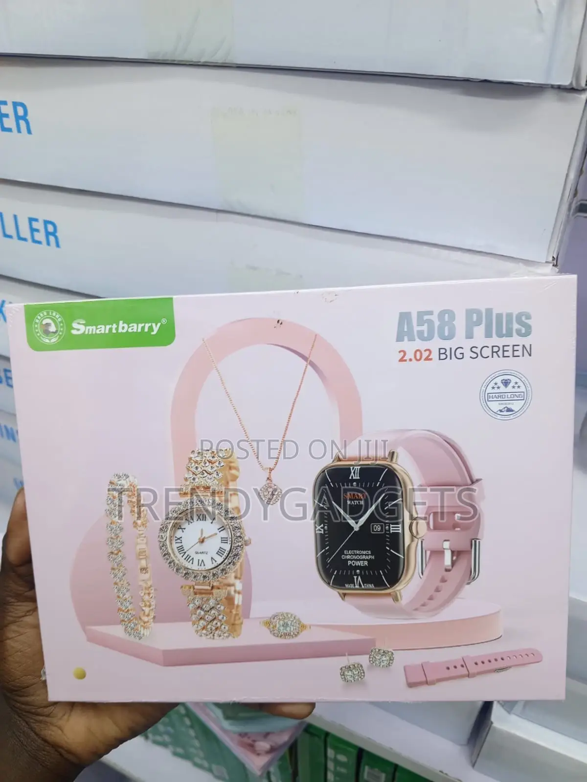 A58 Plus Smart Watch and Quartz Watch Gift Box for Ladies