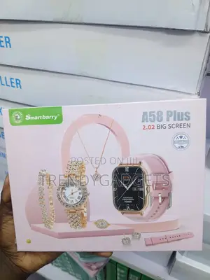 A58 Plus Smart Watch and Quartz Watch Gift Box for Ladies