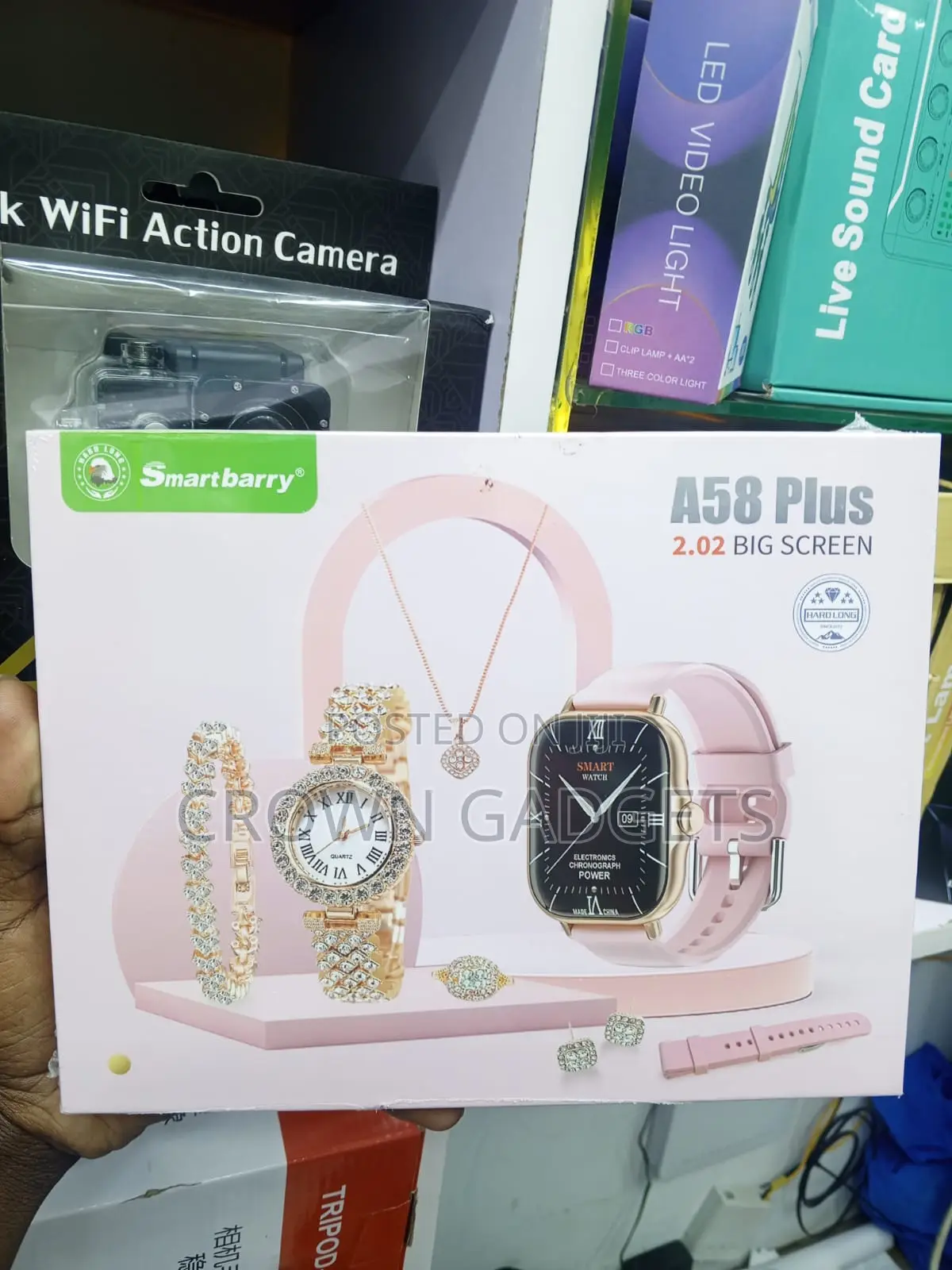 A58 Plus Smart Watch and Quartz Watch Gift Box for Ladies