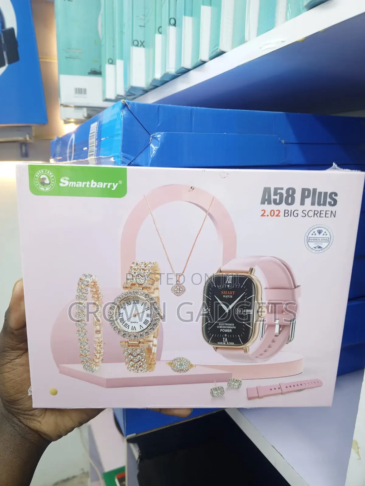 A58 Plus 2.02 Inch Smartwatch With Fashion Jewelry Set