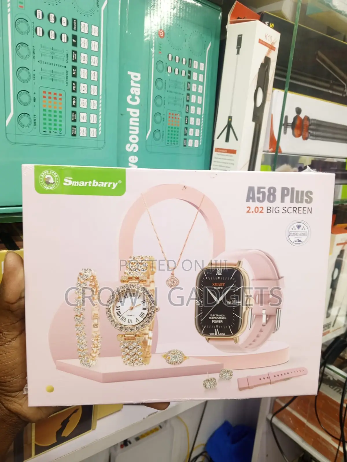 A58 Plus 2.02 Inch Smartwatch With Fashion Jewelry Set