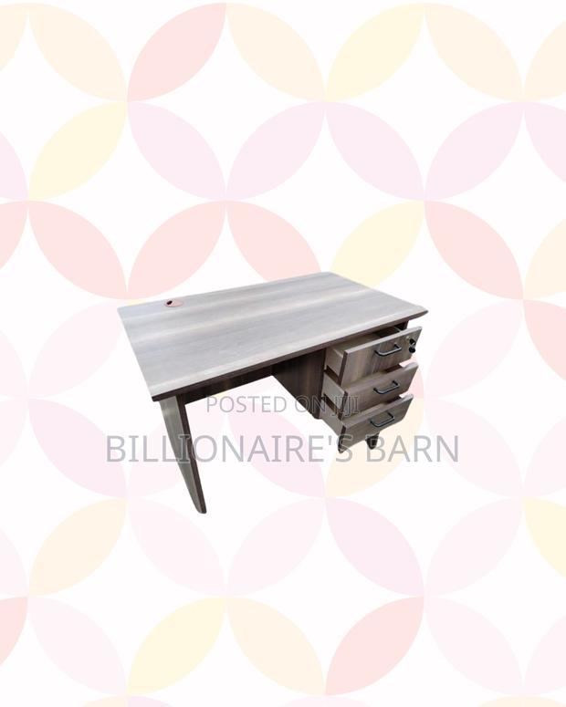 Compact 1.2m Wooden Desk With Drawers - Reliable Workday Organisation - thumbnail 3