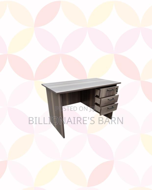 Compact 1.2m Wooden Desk With Drawers - Reliable Workday Organisation - thumbnail 4
