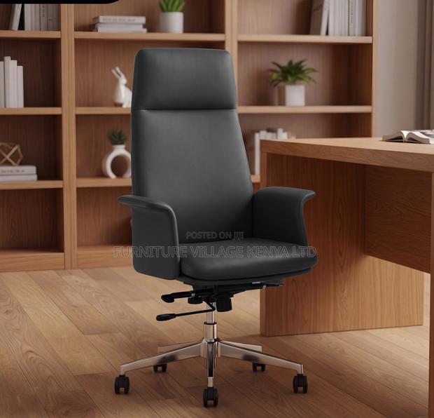 Executive Office Chair With Leather Upholstery - thumbnail 10