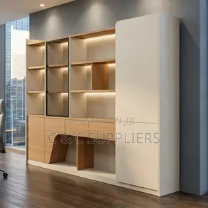 Imported C C Brown Shelving Wall Unit.