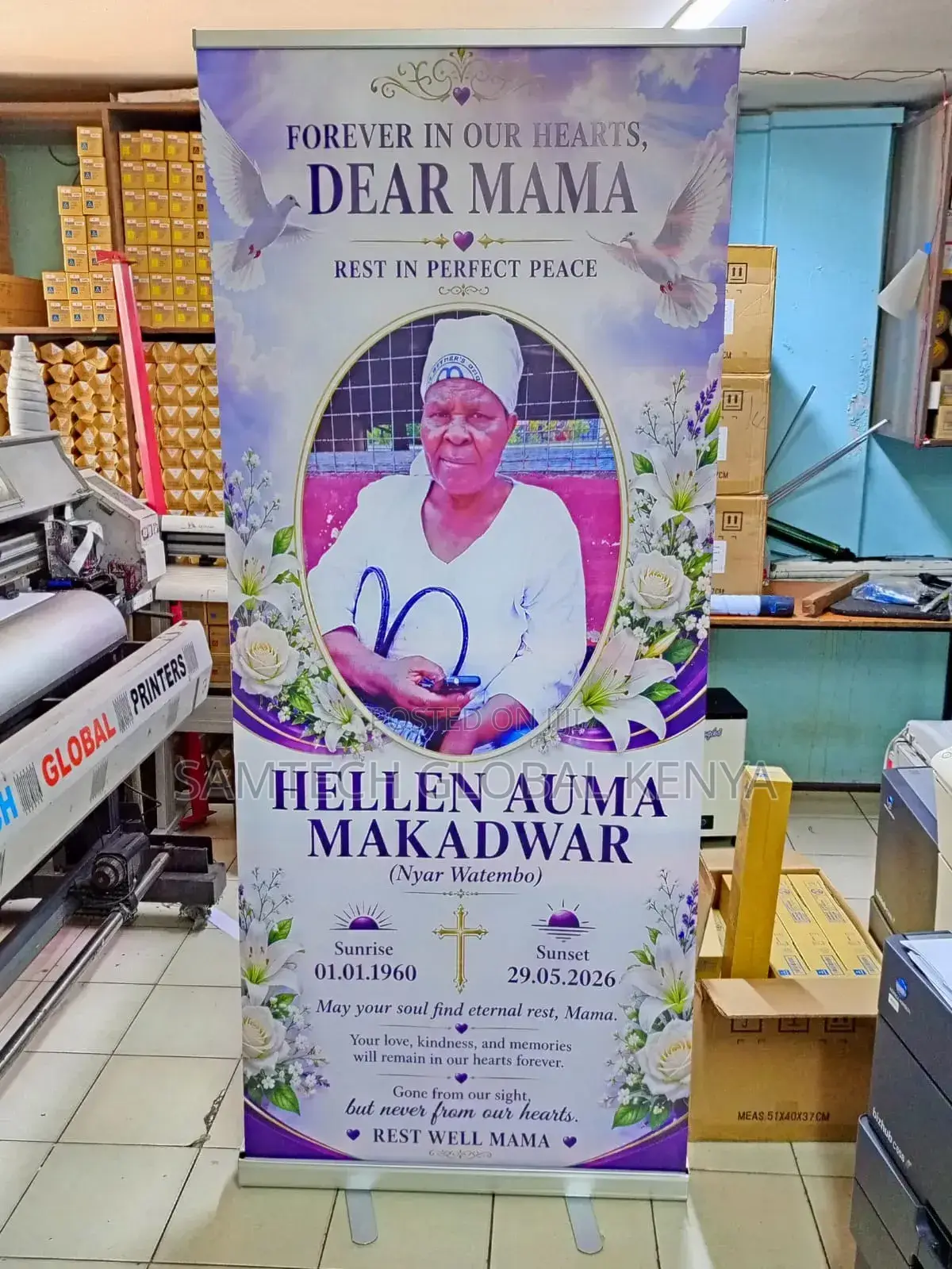 Funeral Roll Up Banners Available