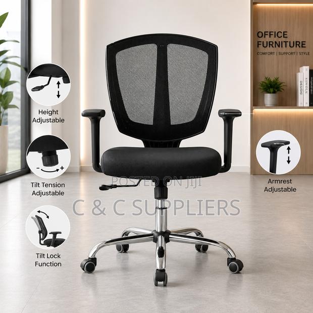 Swivel Cashier Mesh Ergonomic Chair - thumbnail 3