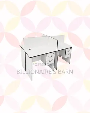 Practical 1m Four-Partition Wooden Bullpen Desk for Workplace