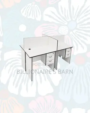 Practical 0.9m Four-Partition Bullpen Desk for Workplace Organisation