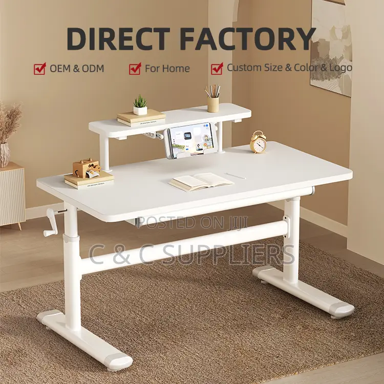Imported Manual Adjustable Study Desk
