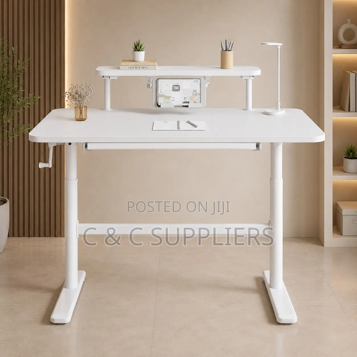 Imported Manual Adjustable Study Desk