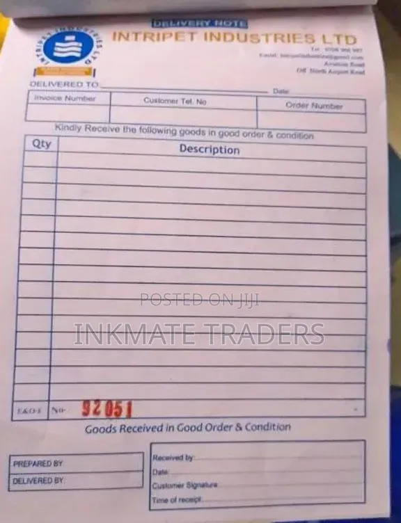 A5 Duplicate Delivery Book Printing