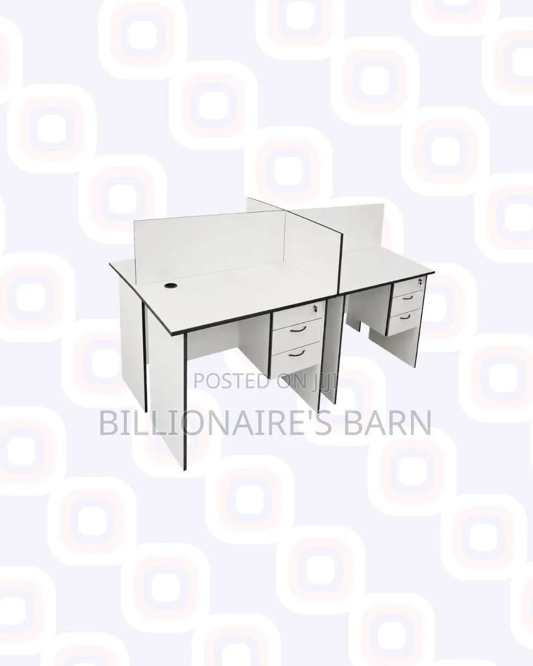 Practical 1.2m Four-Partition Bullpen Desk for Workplace Organisation