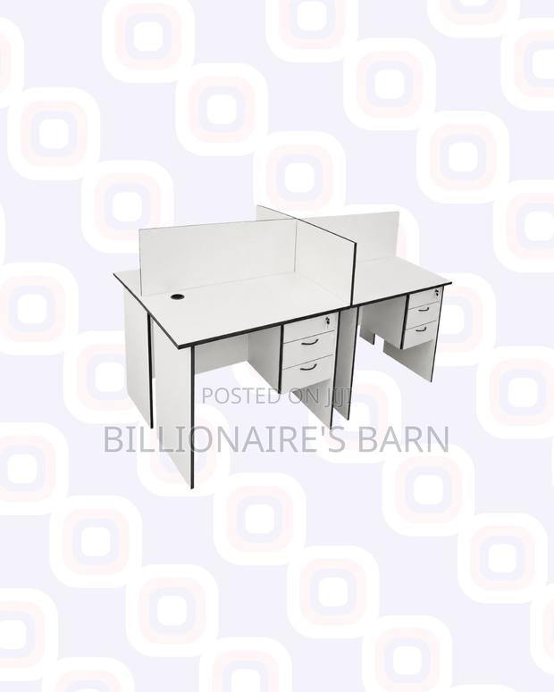 Practical 1.2m Four-Partition Bullpen Desk for Workplace Organisation