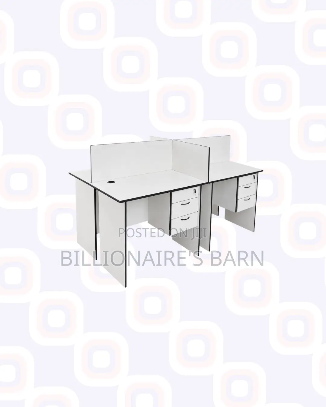 Practical 1.2m Four-Partition Bullpen Desk for Workplace Organisation