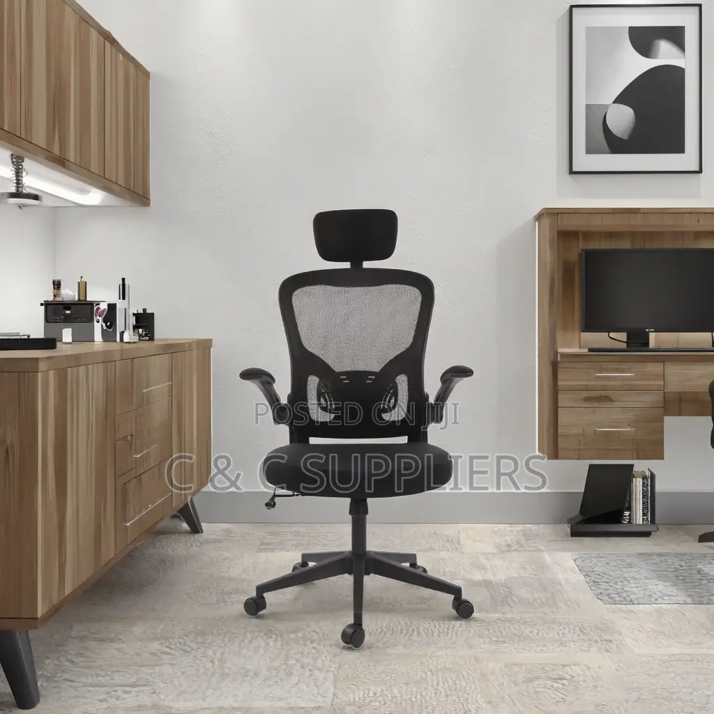 Swivel Ergonomic Black Mesh Seat