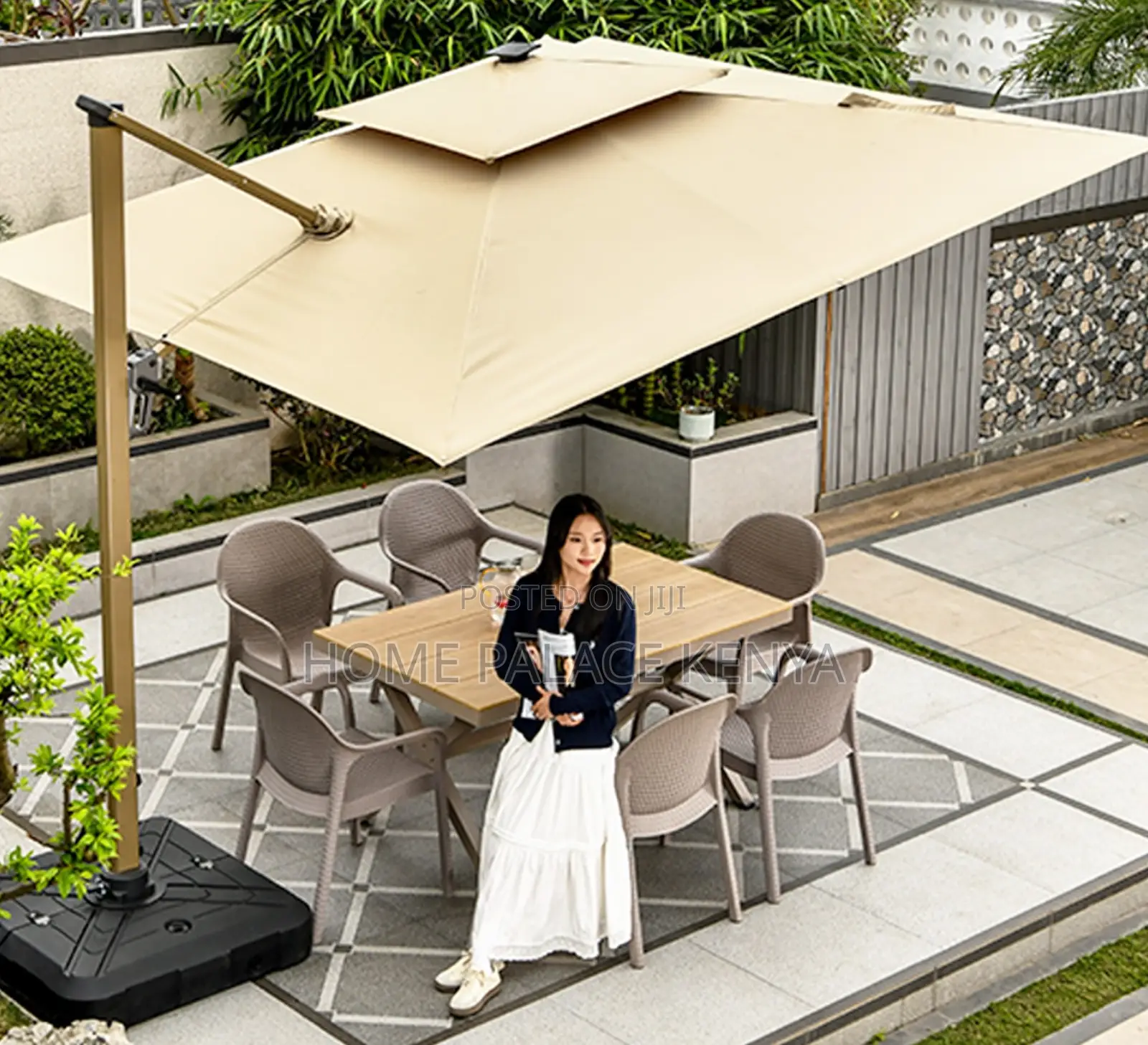 Garden Umbrella; Doppler Jack Aluminium Cafe Parasol