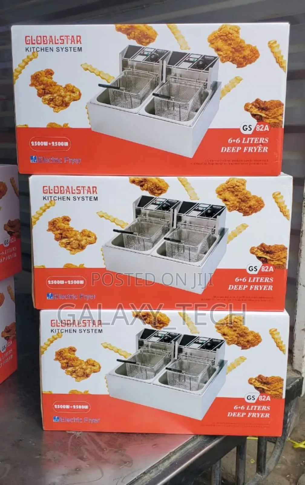 Globalstar Gs 82a Double Tank Electric Deep Fryer