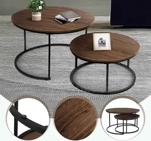 2in1 Coffee Table Contemporary Nesting Tea Table Set