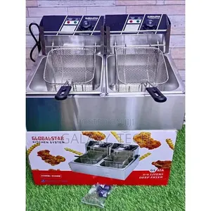 Globalstar Gs 82a Double Tank Electric Deep Fryer