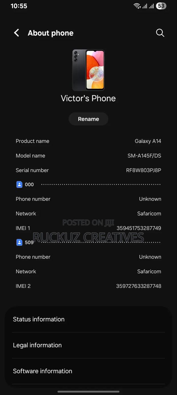 Samsung Galaxy A14 5G 128 GB Black - thumbnail 2