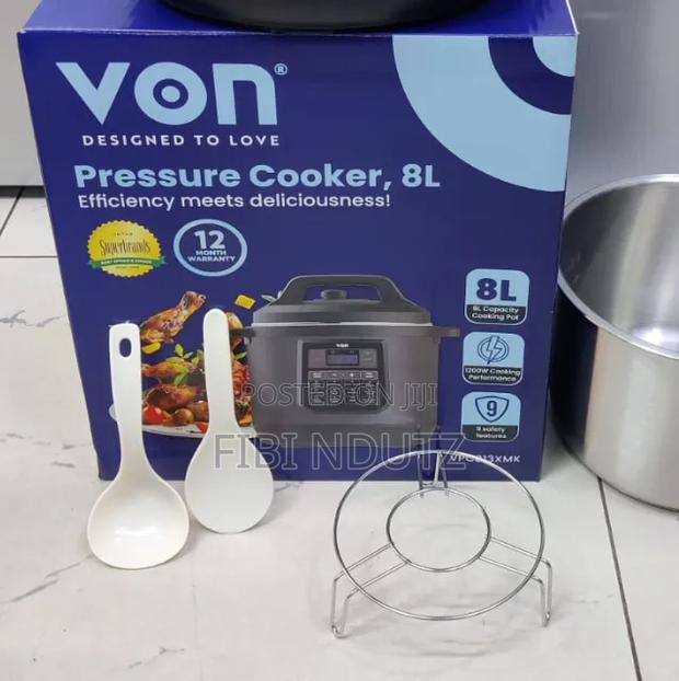 Von Pressure Cooker 8l With Stainless Steel Pot - thumbnail 2