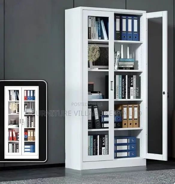 Glass Door Archive Storage Cabinet
