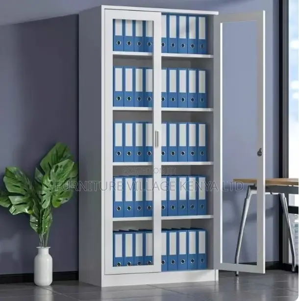 Glass Door Archive Storage Cabinet