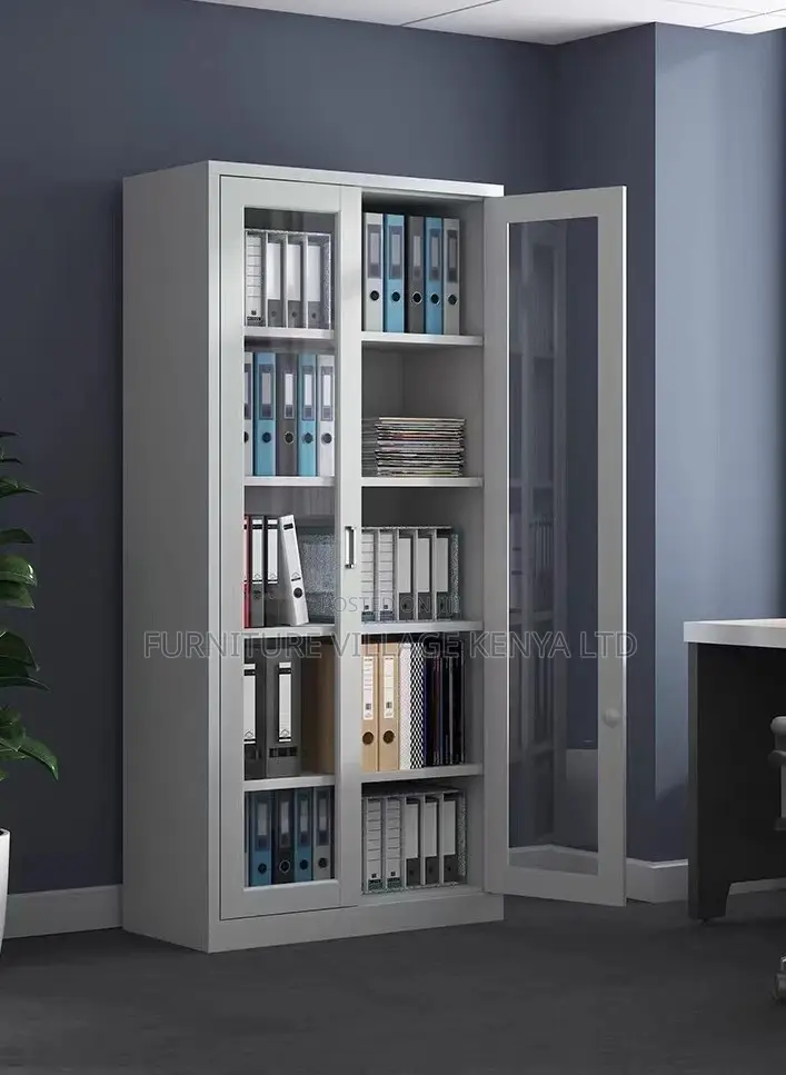 Glass Door Archive Storage Cabinet