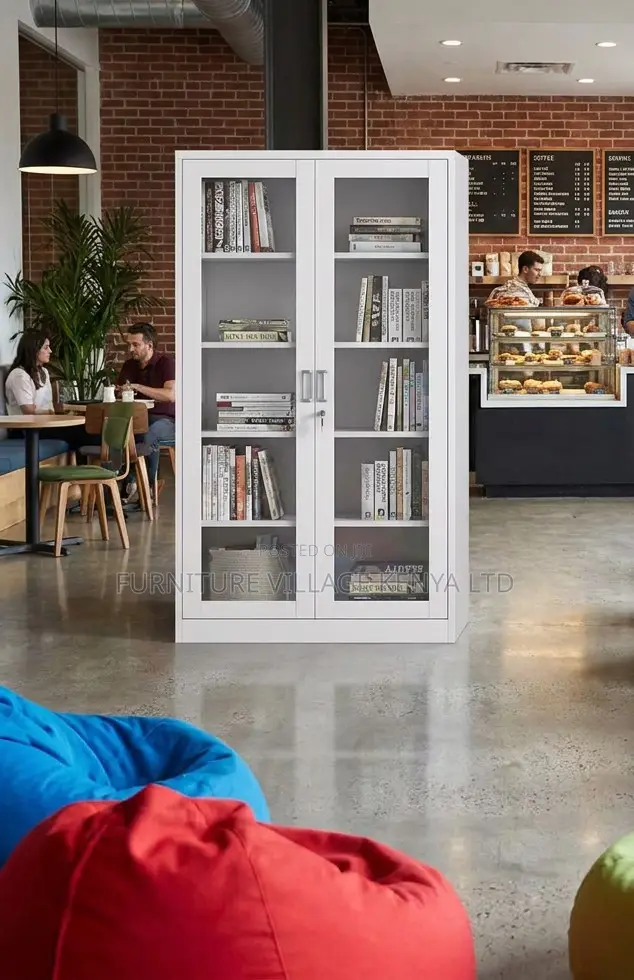 Glass Door Archive Storage Cabinet