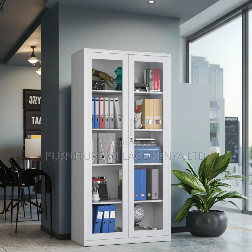 Glass Door Archive Storage Cabinet