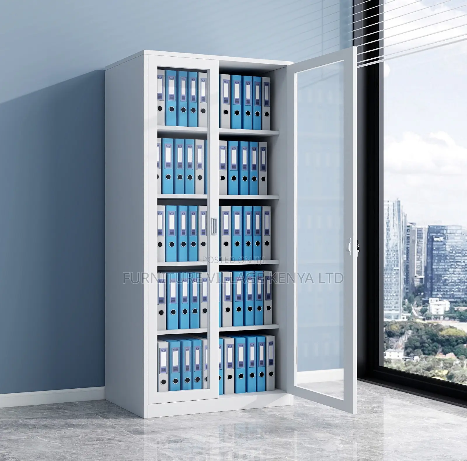 Glass Door Archive Storage Cabinet