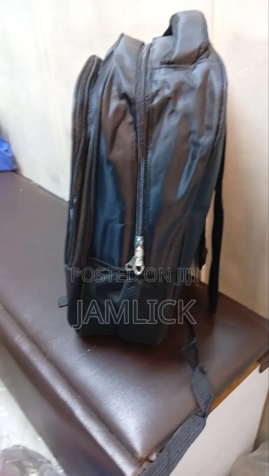 Chongping Black Large Backpack