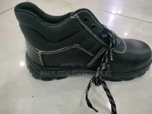 Vaultex S3 Black Leather Steel Toe Safety Boots