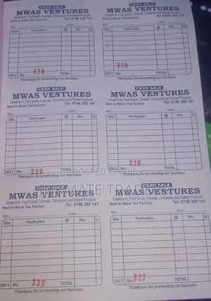 Coloured A5 Receipt Book Printing