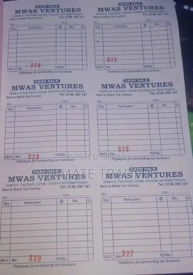 Coloured A5 Receipt Book Printing