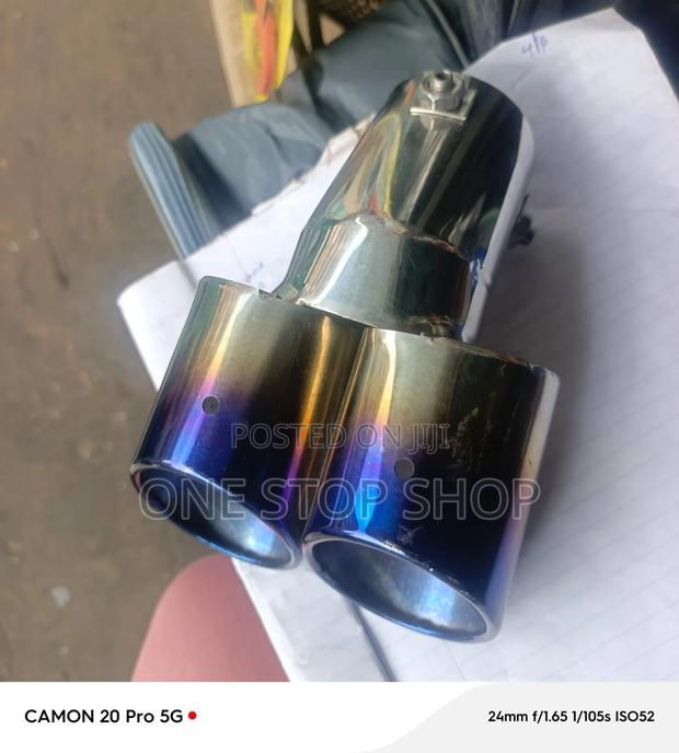 Multicolored Stainless Double Mini Exhaust Tip 2.5" Tip