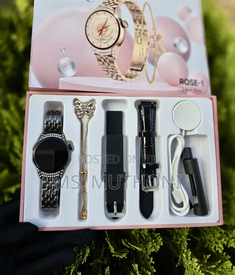 Ladies Luxury, Classic Leather, Metallic Silicone Straps Smart Watch